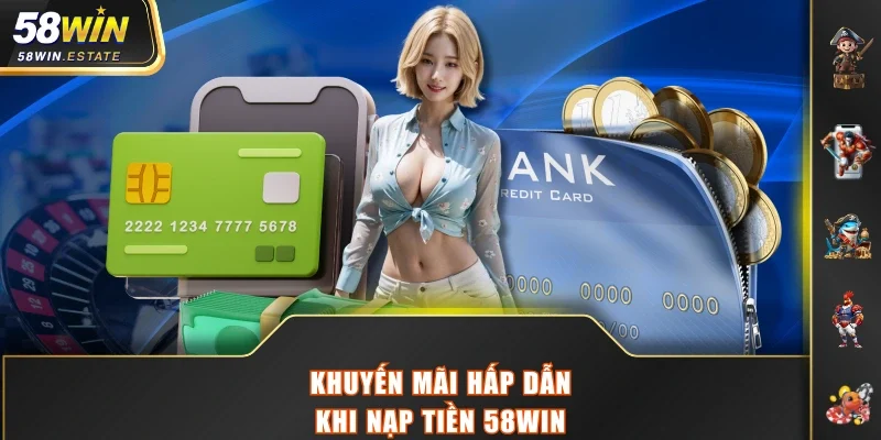 Khuyến mãi hấp dẫn khi nạp tiền 58WIN