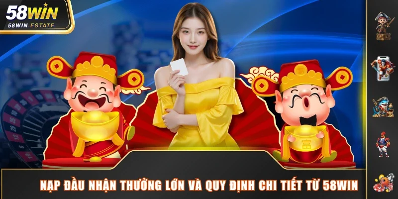 Nạp đầu nhận thưởng lớn và quy định chi tiết từ 58WIN