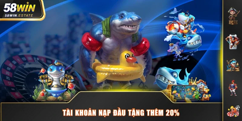 Tài khoản nạp đầu tặng thêm 20%