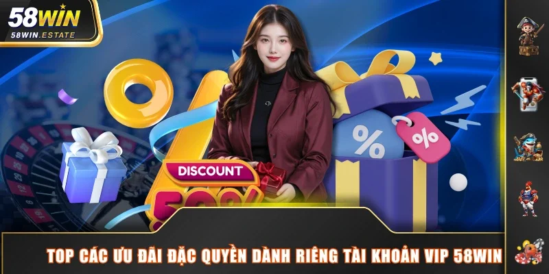 Top các ưu đãi đặc quyền dành riêng tài khoản VIP 58WIN